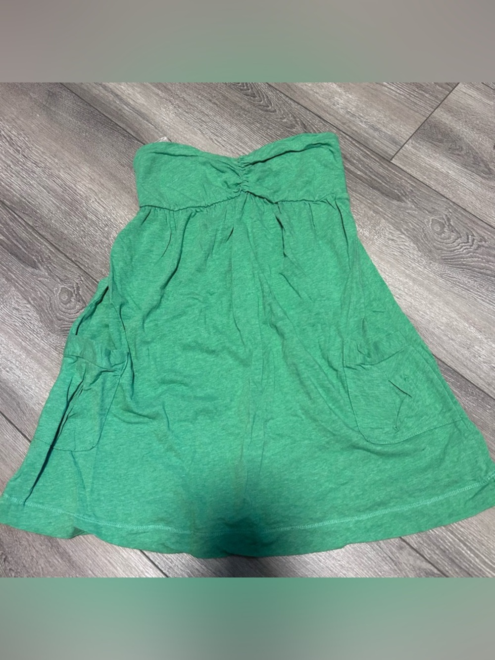 Strapless Green Knit Summer Dress - size medium